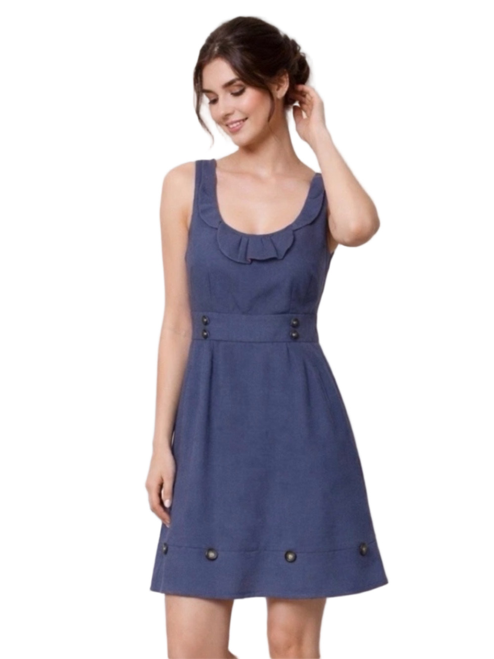 🐕‍🦺MOULINETTE  SOEURS  lavender  Sleeveless Ruffle-Neck A-Line size 2 GUC WOOL